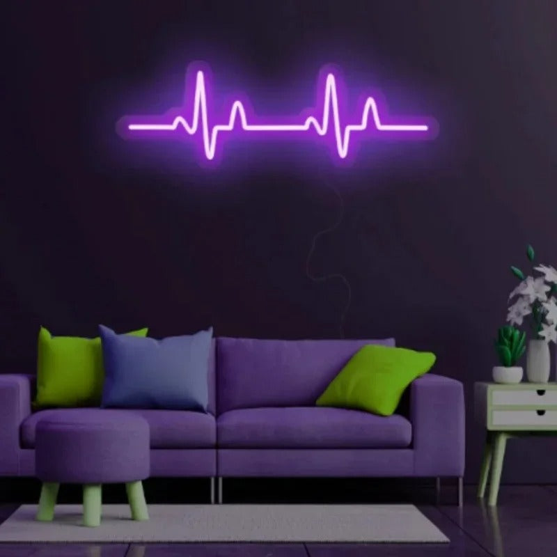 Heartbeat pulse Neon LED sign