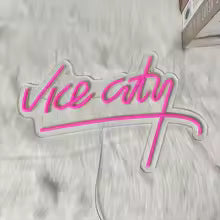 Neon vice city signage