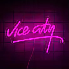 Neon vice city signage