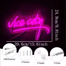 Neon vice city signage