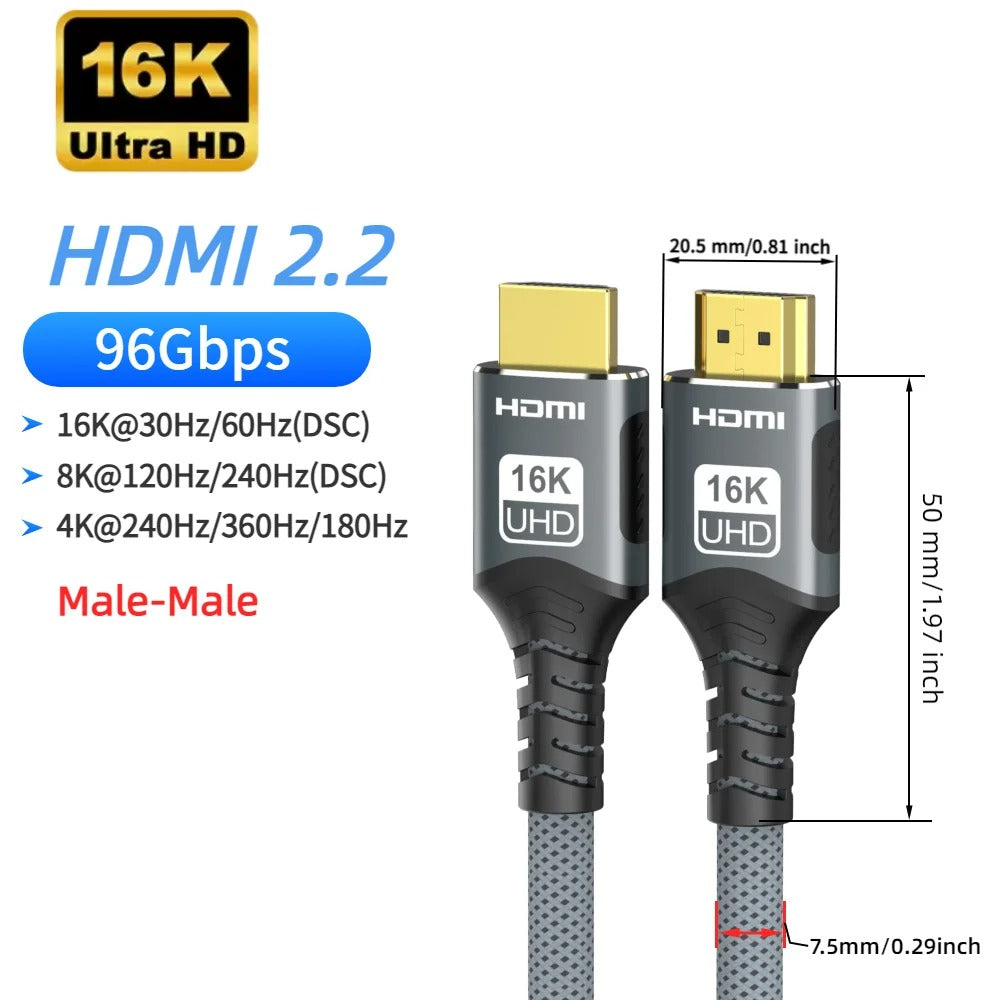 16K HDMI 2.2 Cable