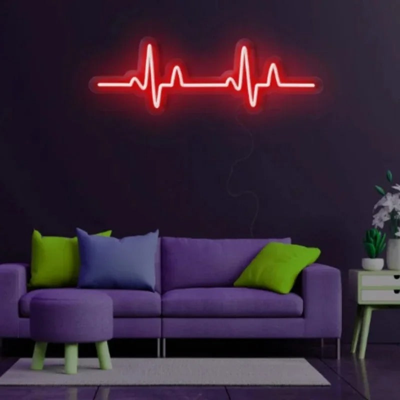 Heartbeat pulse Neon LED sign